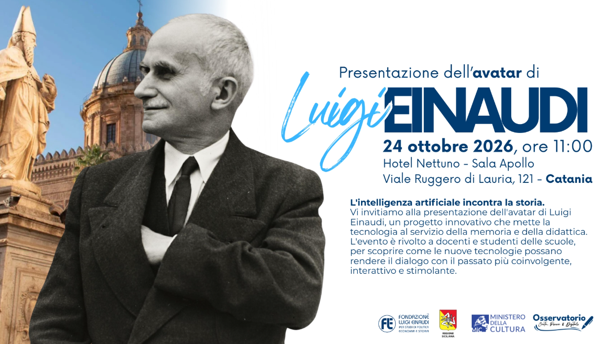 Presentazione dell’avatar di Luigi Einaudi a Catania